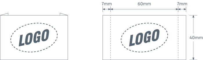 Étiquettes de logo premium 40mm